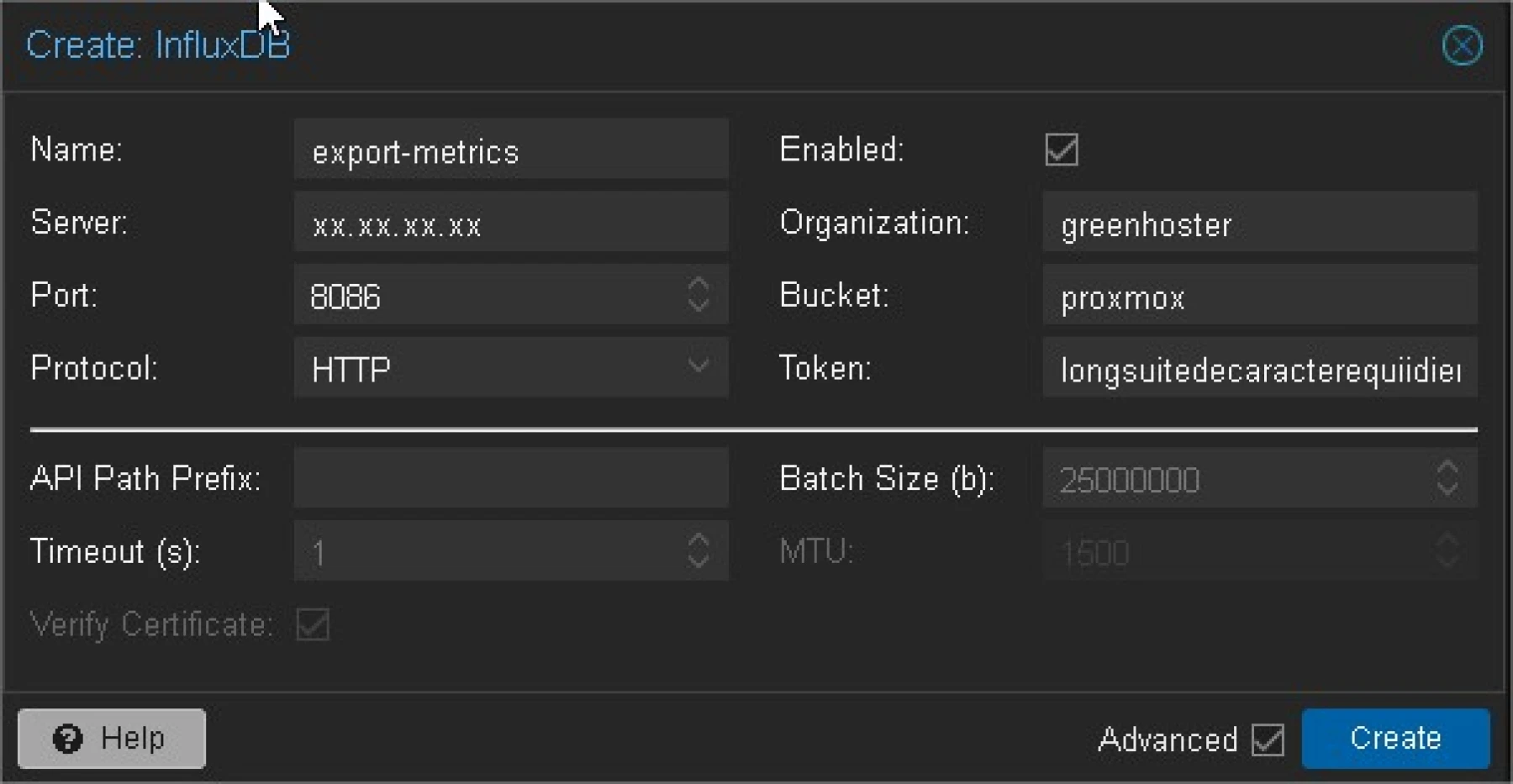 Image d'un flux InfluxDB