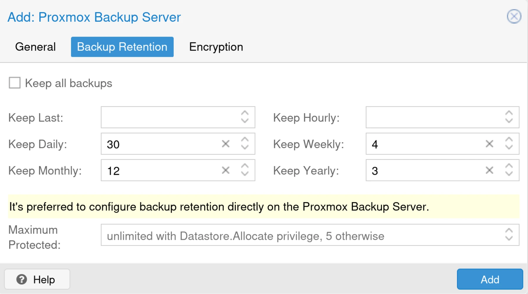Image Proxmox Backup Server