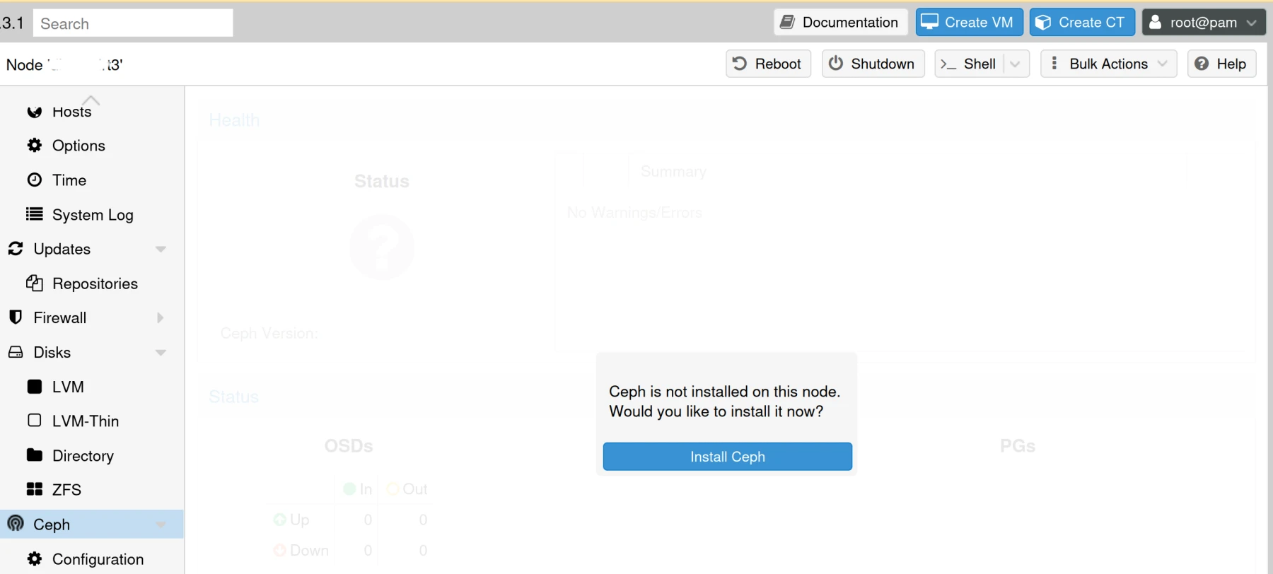 Image de cluster Proxmox VE